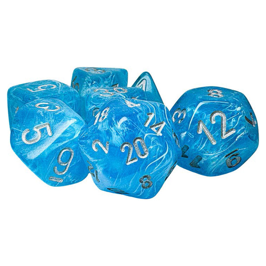 Luminary: Mega Poly - Hedrals: Sky/Silver (7 dice)
