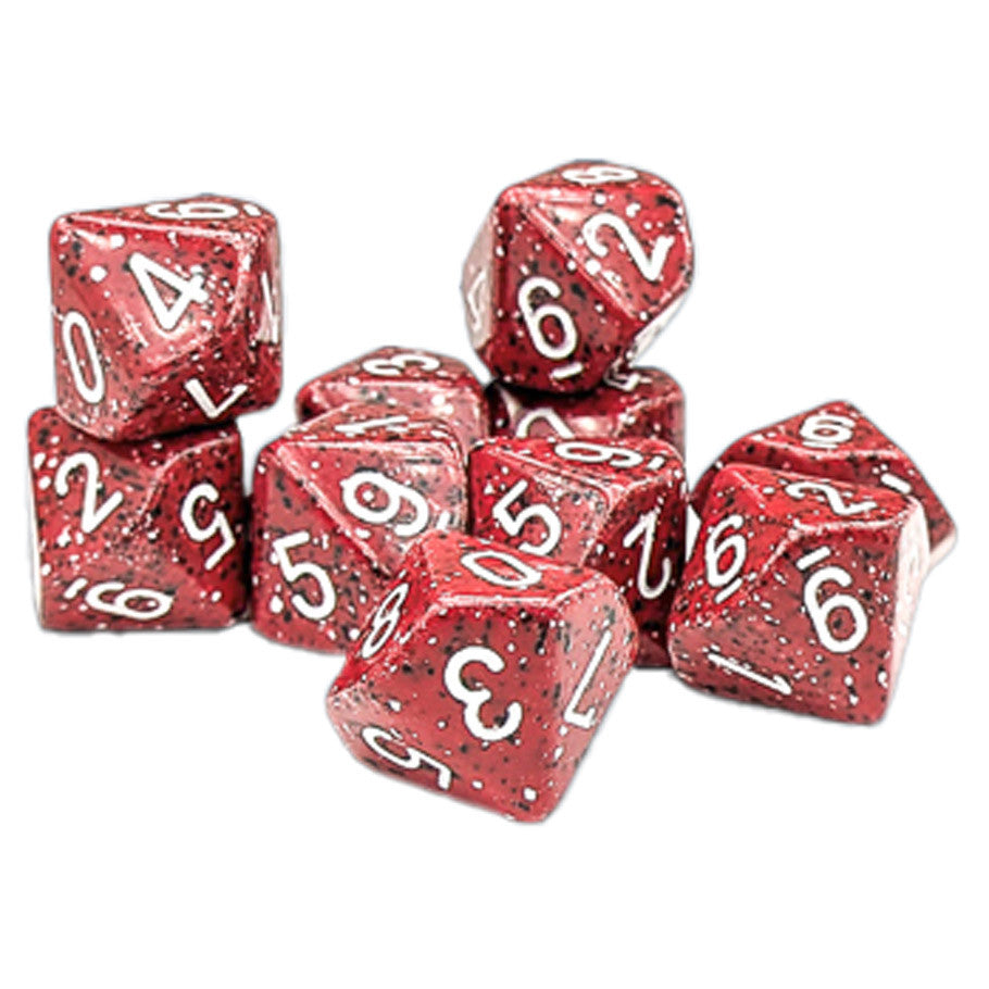 Speckled: D10 - Lava Stone (10 dice)