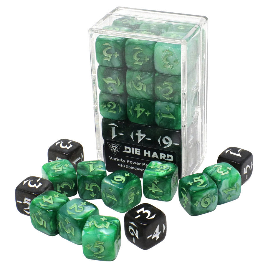 MtG Spindown Counters - Variety Power Pack: Green (30 dice)