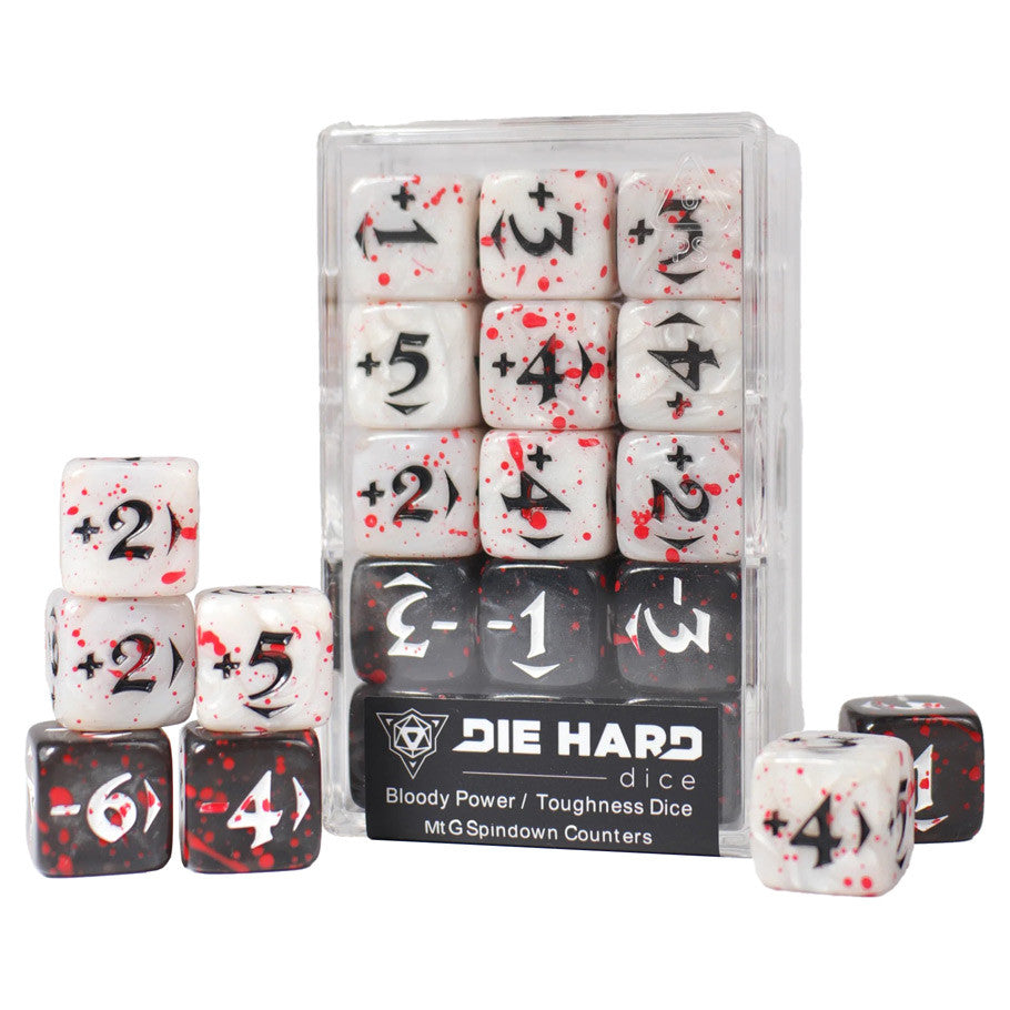 MtG Spindown Counters - Bloody Power/Toughness Dice (30 dice)