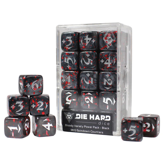 MtG Spindown Counters - Bloody Variety Power Pack: Black (30 dice)