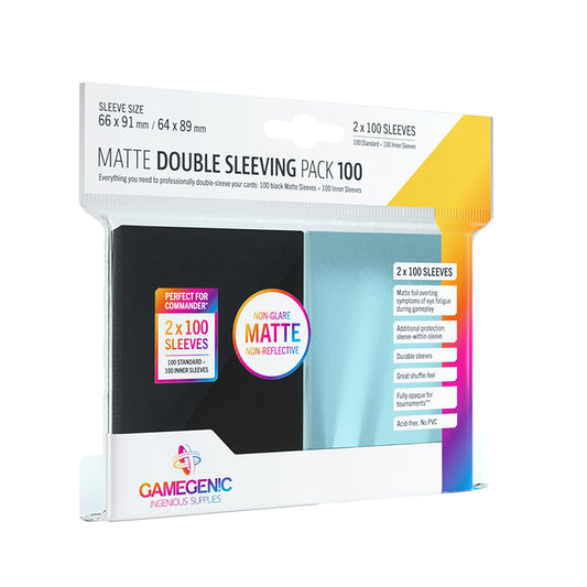MATTE Sleeves - Double Sleeving Pack 100 (Black)