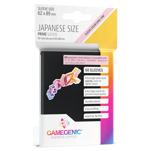 Prime Sleeves - Japanese Size: Black (60 sleeves)
