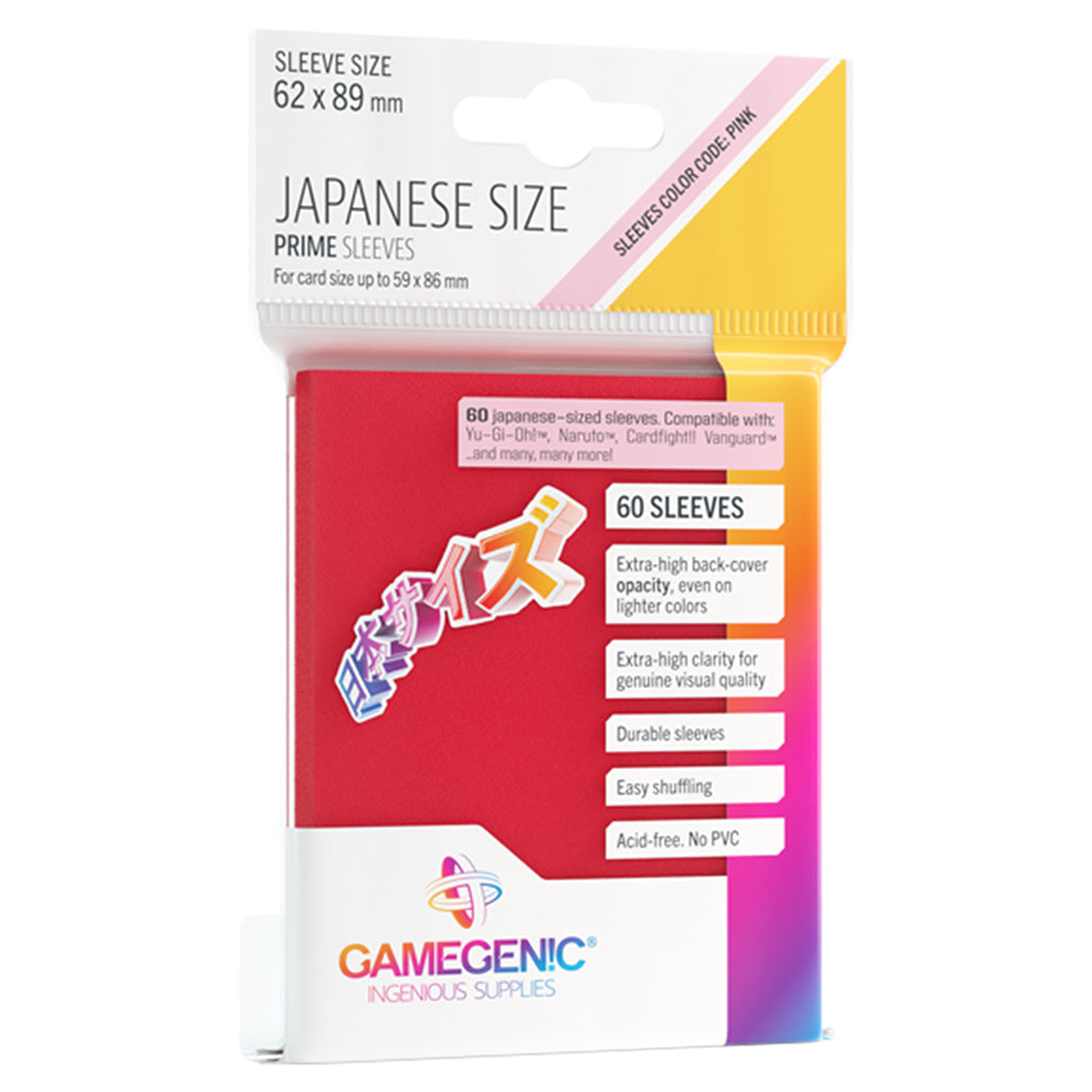 Prime Sleeves - Japanese Size: Red (60 sleeves)