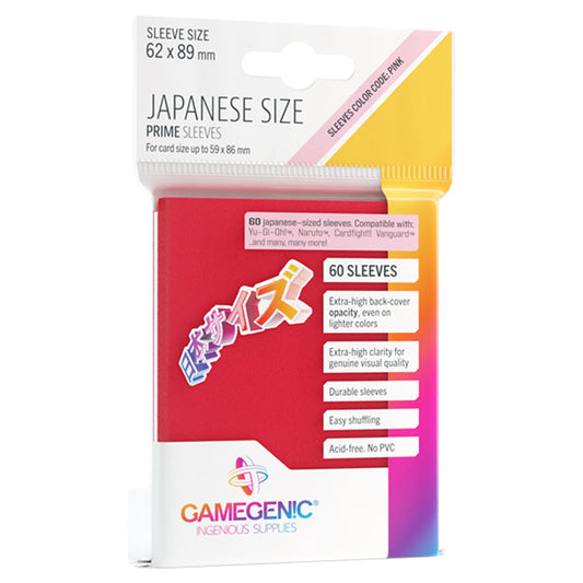 Prime Sleeves - Japanese Size: Red (60 sleeves)