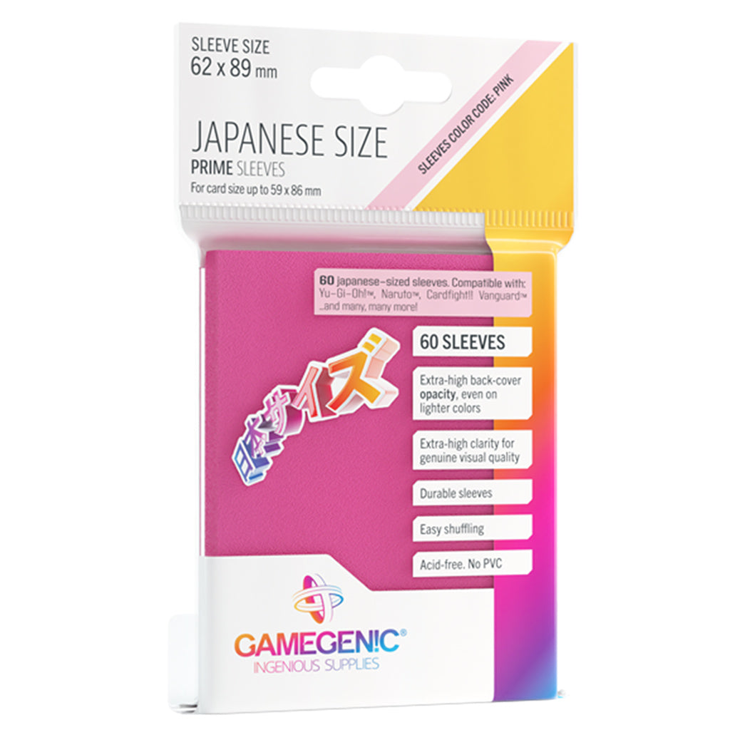 Prime Sleeves - Japanese Size: Pink (60 sleeves)