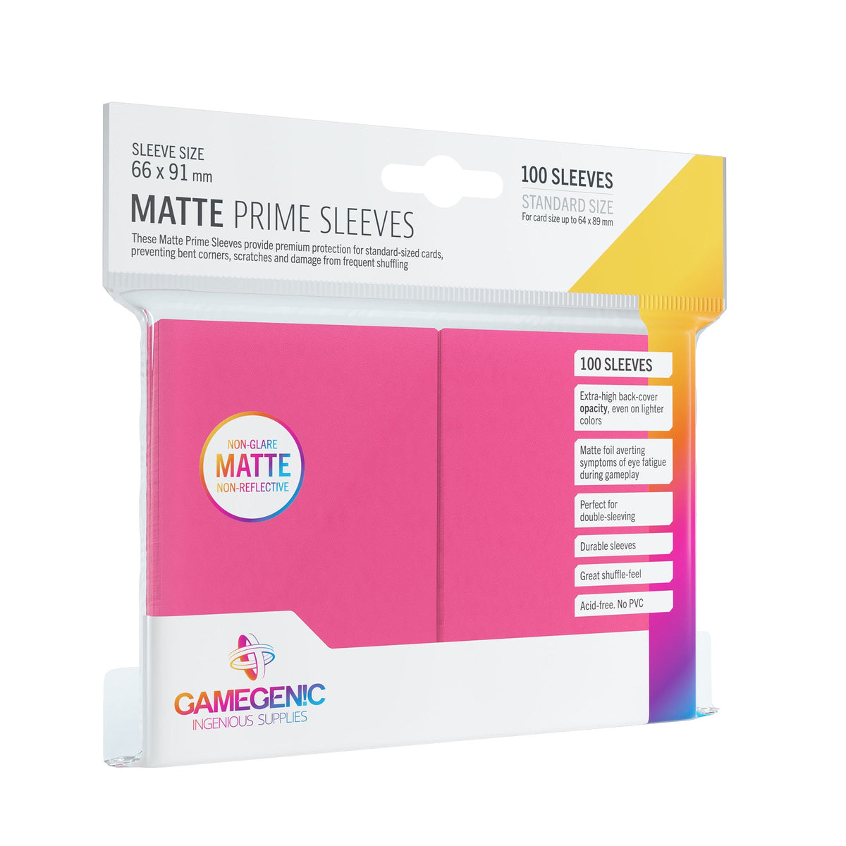 Matte Prime Sleeves - Pink (100 sleeves)