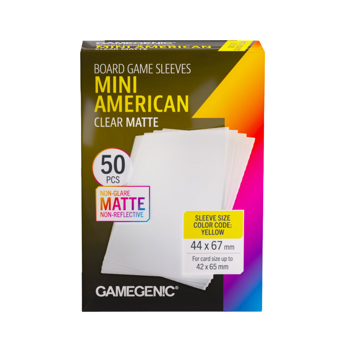 Board Game Sleeves: Clear Matte - Mini American