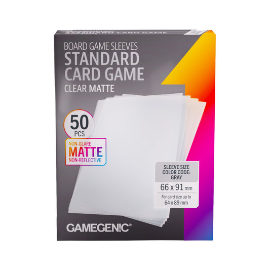 Board Game Sleeves: Clear Matte - Standard Card Game