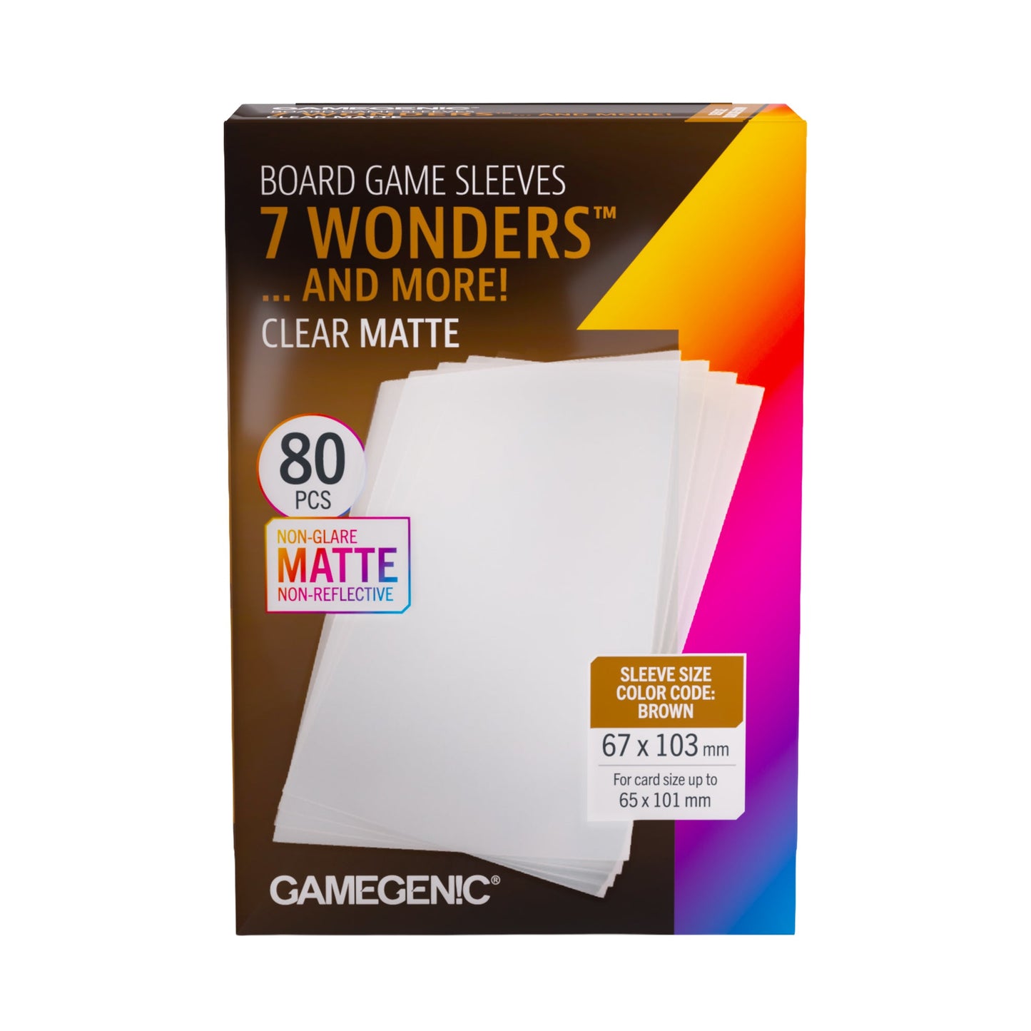 Board Game Sleeves: Clear Matte - 7 Wonders