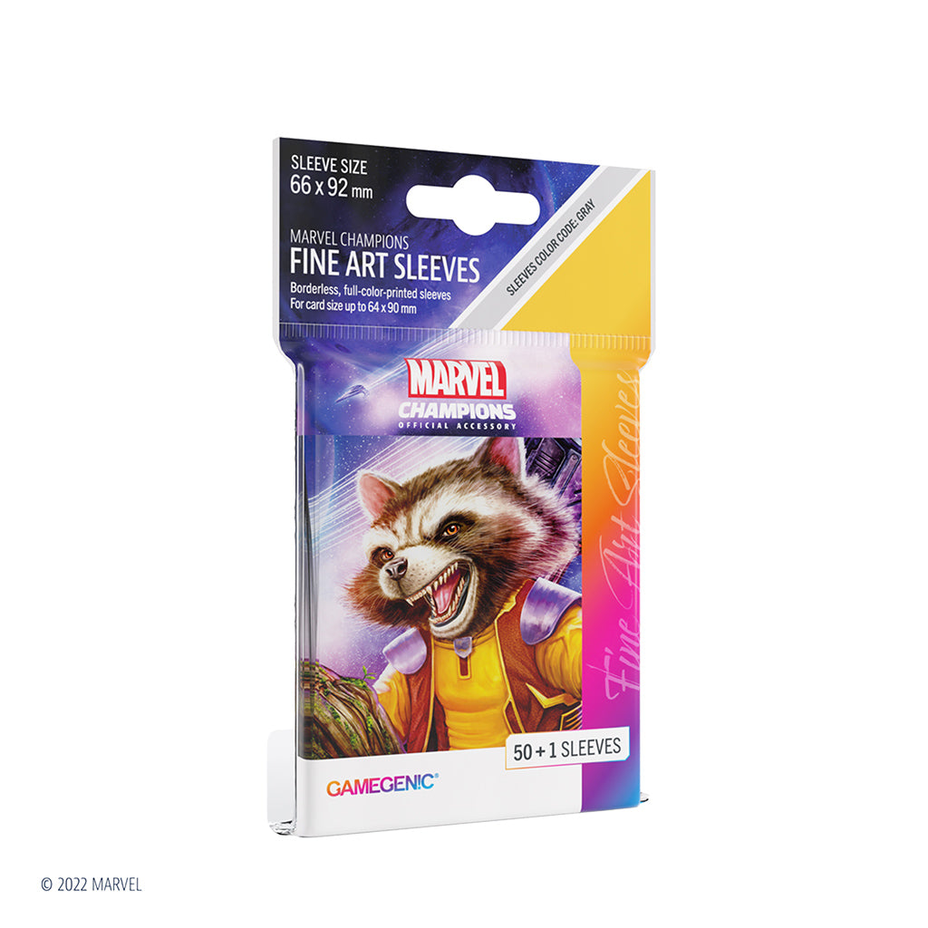 Marvel Champions - Fine Art Sleeves: Rocket Raccoon (51 sleeves)