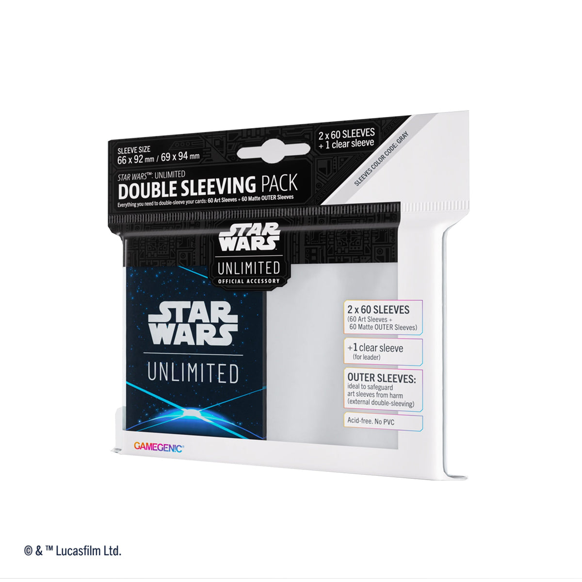 Star Wars: Unlimited Double Sleeving Pack - Space Blue (121 sleeves)
