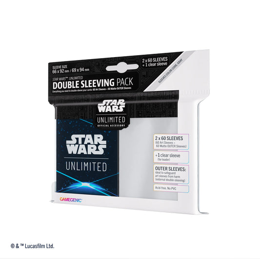 Star Wars: Unlimited Double Sleeving Pack - Space Blue (121 sleeves)