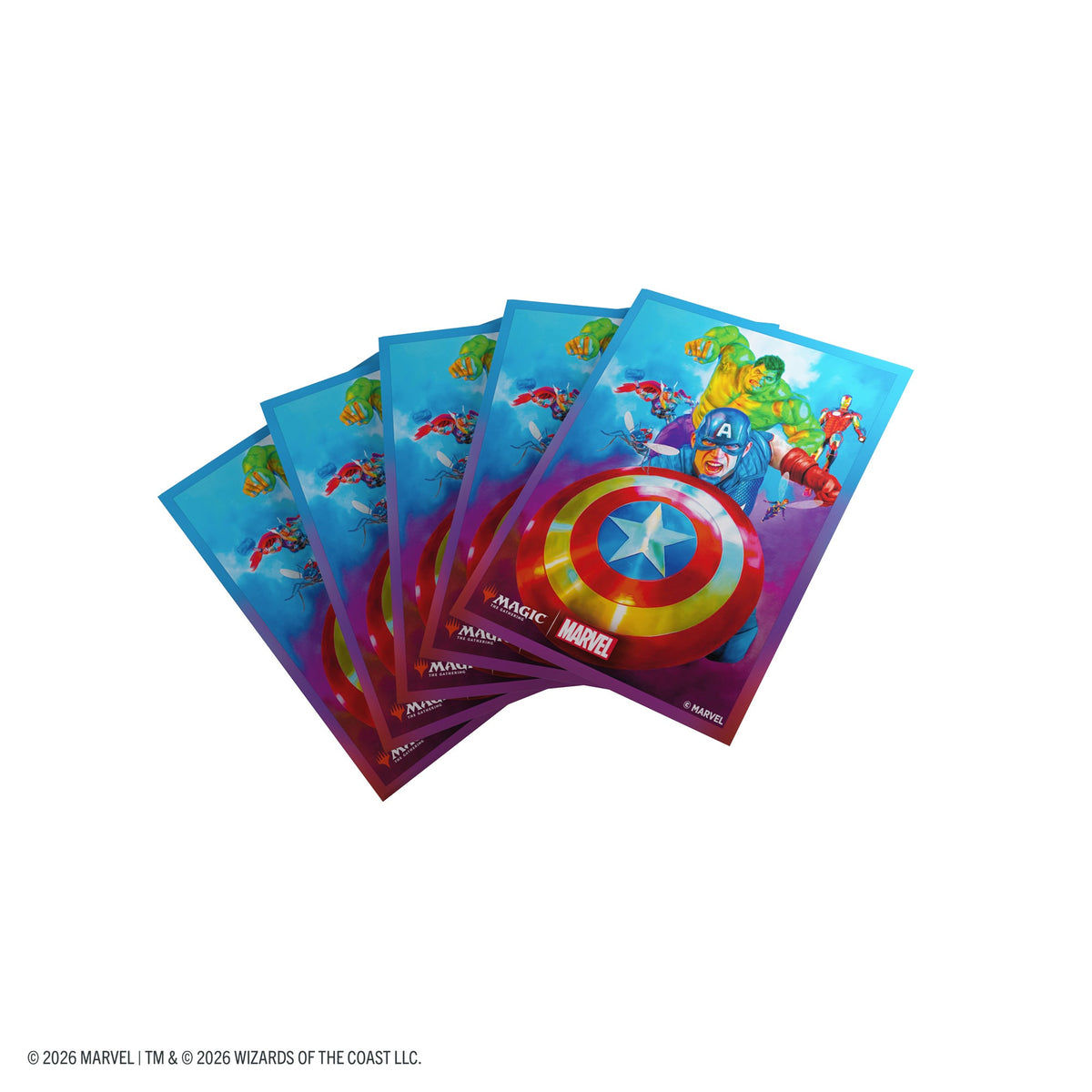 Magic: The Gathering - Marvel Super Heroes: Premium Art Sleeves - Captain America, Team Leader (105 sleeves)