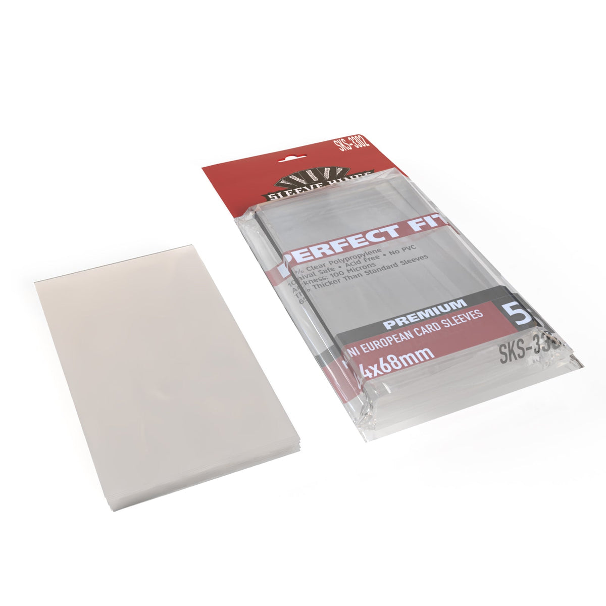 Sleeve Kings - Perfect Fit Premium Mini European Card Sleeves (44 x 68 mm, 55 sleeves)