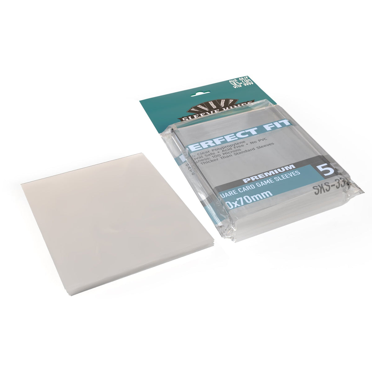 Sleeve Kings - Perfect Fit Premium Square Card Sleeves (70 x 70 mm, 55 sleeves)