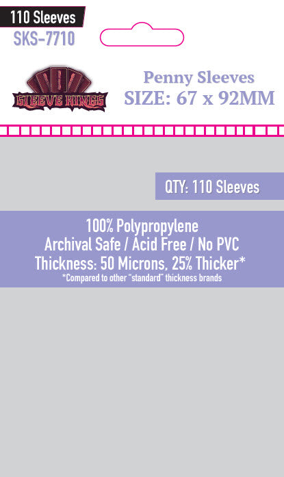 Sleeve Kings - Penny Card Game Sleeves (67 x 92 mm, 110 sleeves)
