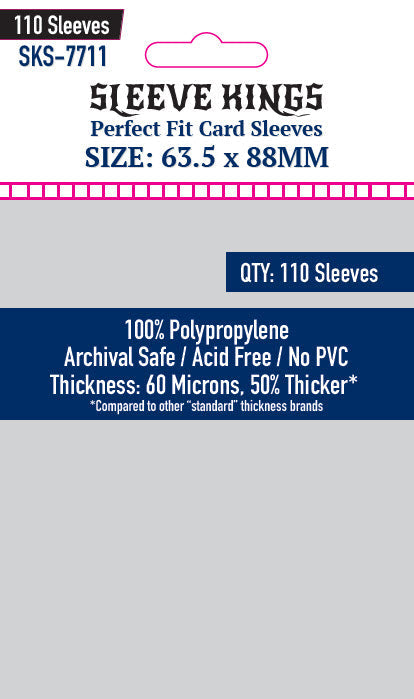 Sleeve Kings - Perfect Fit Internal Card Sleeves (63.5 x 88 mm, 110 sleeves)