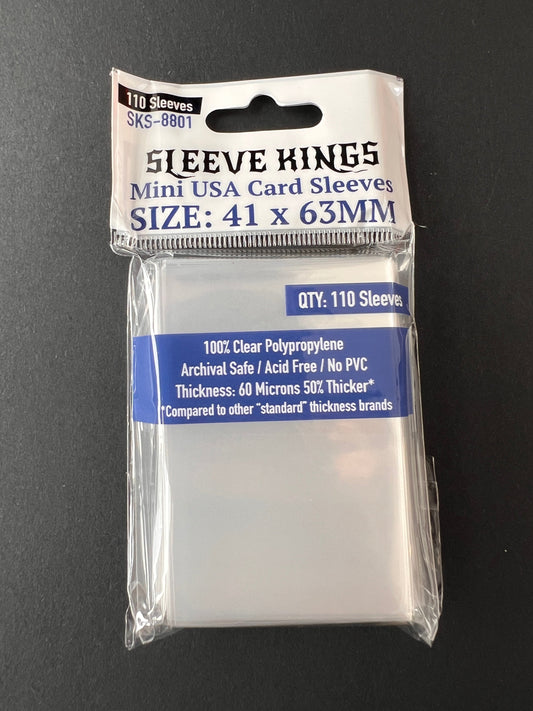 Sleeve Kings - Mini USA Card Sleeves (41 x 63 mm, 110 sleeves)