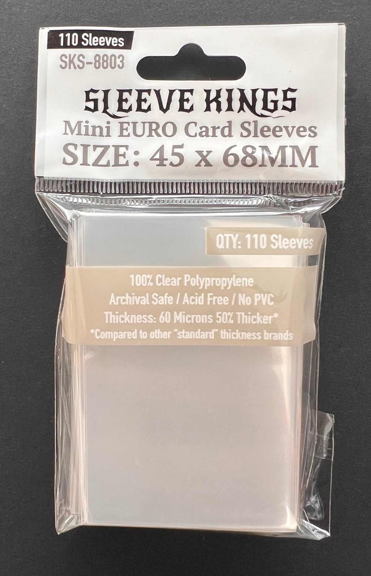 Sleeve Kings - Mini Euro Card Sleeves (45 x 68 mm, 110 sleeves)