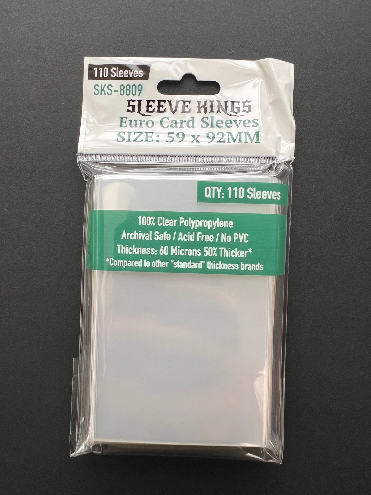 Sleeve Kings - Euro Card Sleeves (59 x 92 mm, 110 sleeves)