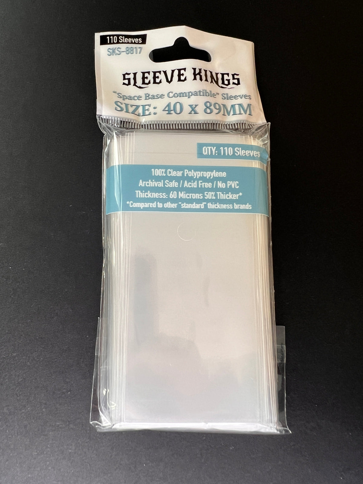 Sleeve Kings - Space Base Compatible Card Sleeves (40 x 89 mm, 110 sleeves)