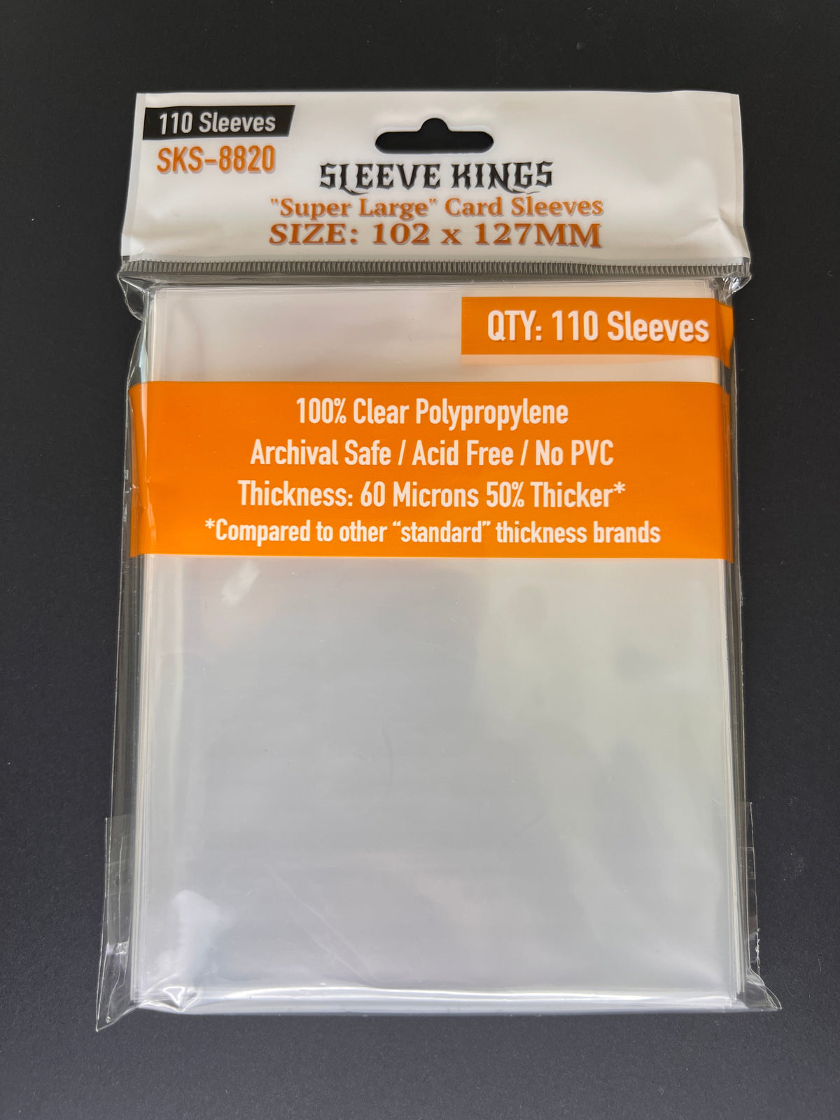 Sleeve Kings - Super Large Game Card Sleeves (102 x 127 mm, 110 sleeves)