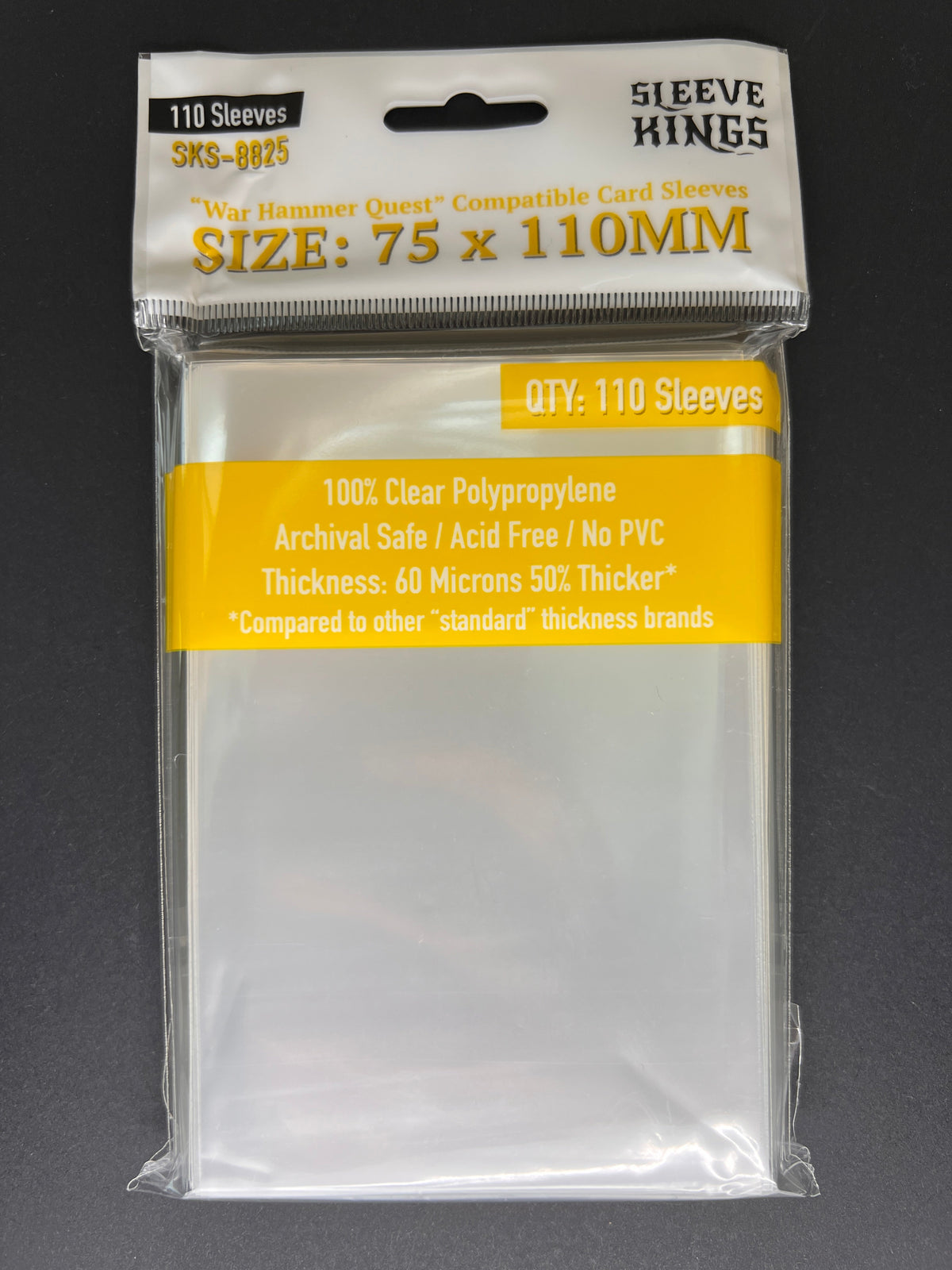 Sleeve Kings - War Hammer Quest Compatible Sleeves (75 x 110 mm, 110 sleeves)