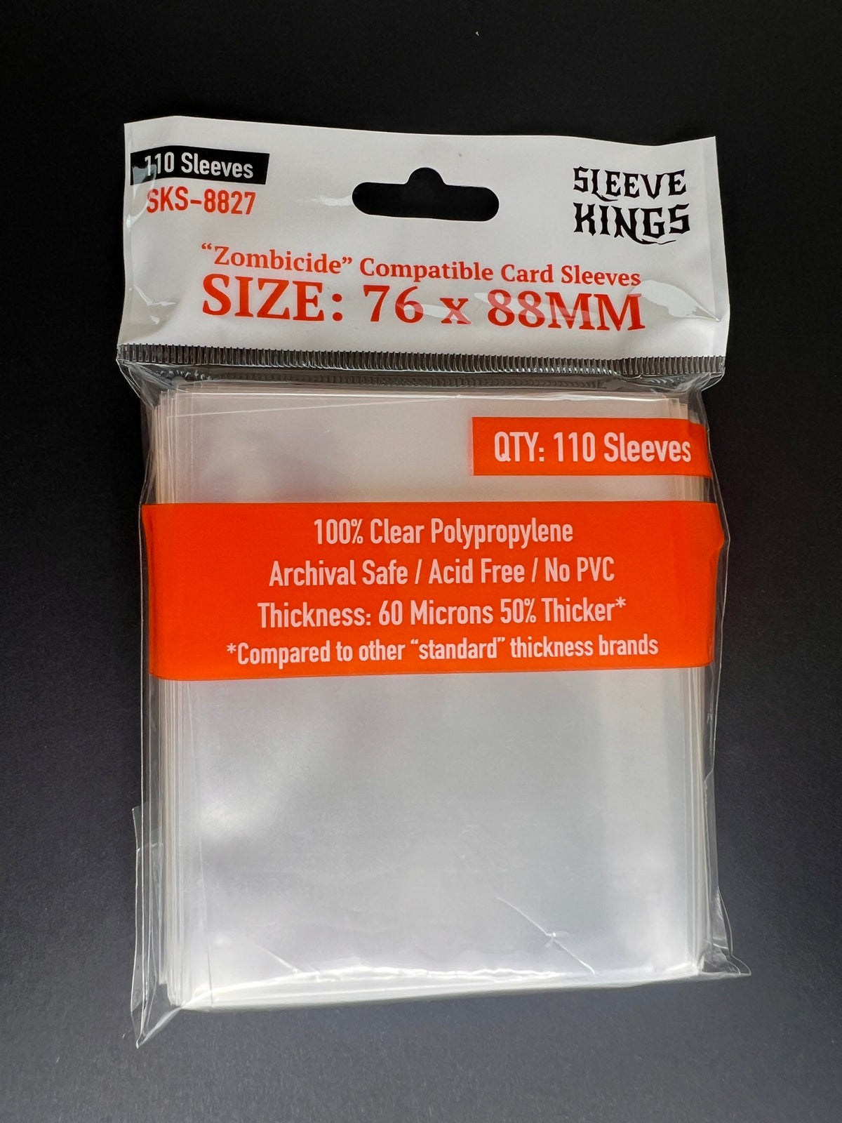 Sleeve Kings - Zombicide Compatible Sleeves (76 x 88 mm, 110 sleeves)