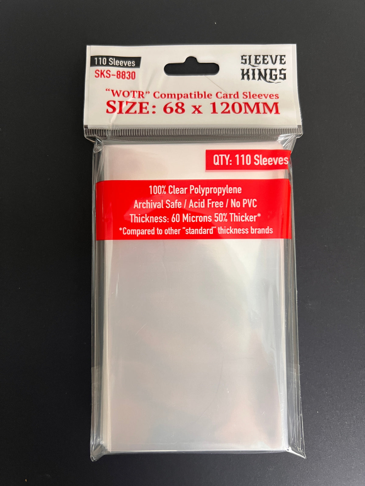Sleeve Kings - WOTR Compatible Sleeves (68 x 120 mm, 110 sleeves)