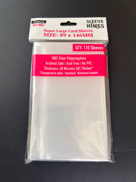 Sleeve Kings - Super Large Game Card Sleeves (89 x 146 mm, 110 sleeves)