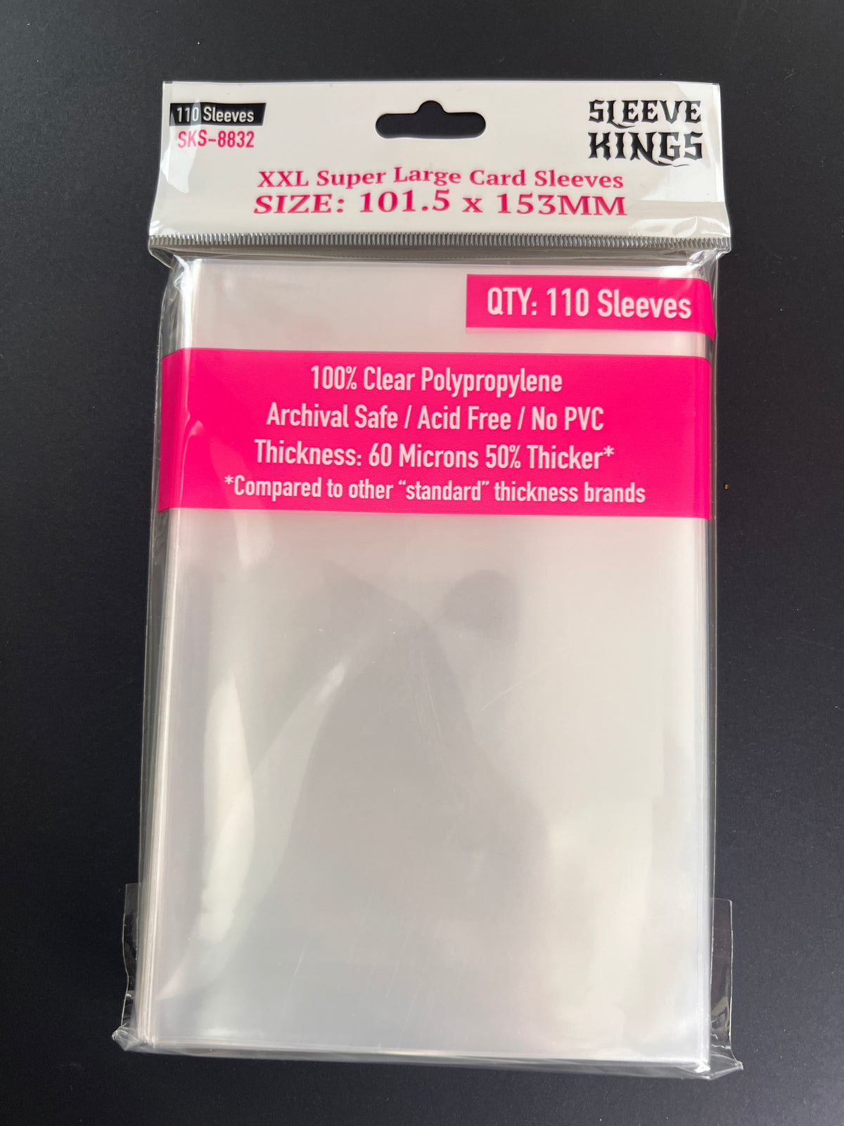 Sleeve Kings - XXL Super Large Game Card Sleeves (101.5 x 153 mm, 110 sleeves)