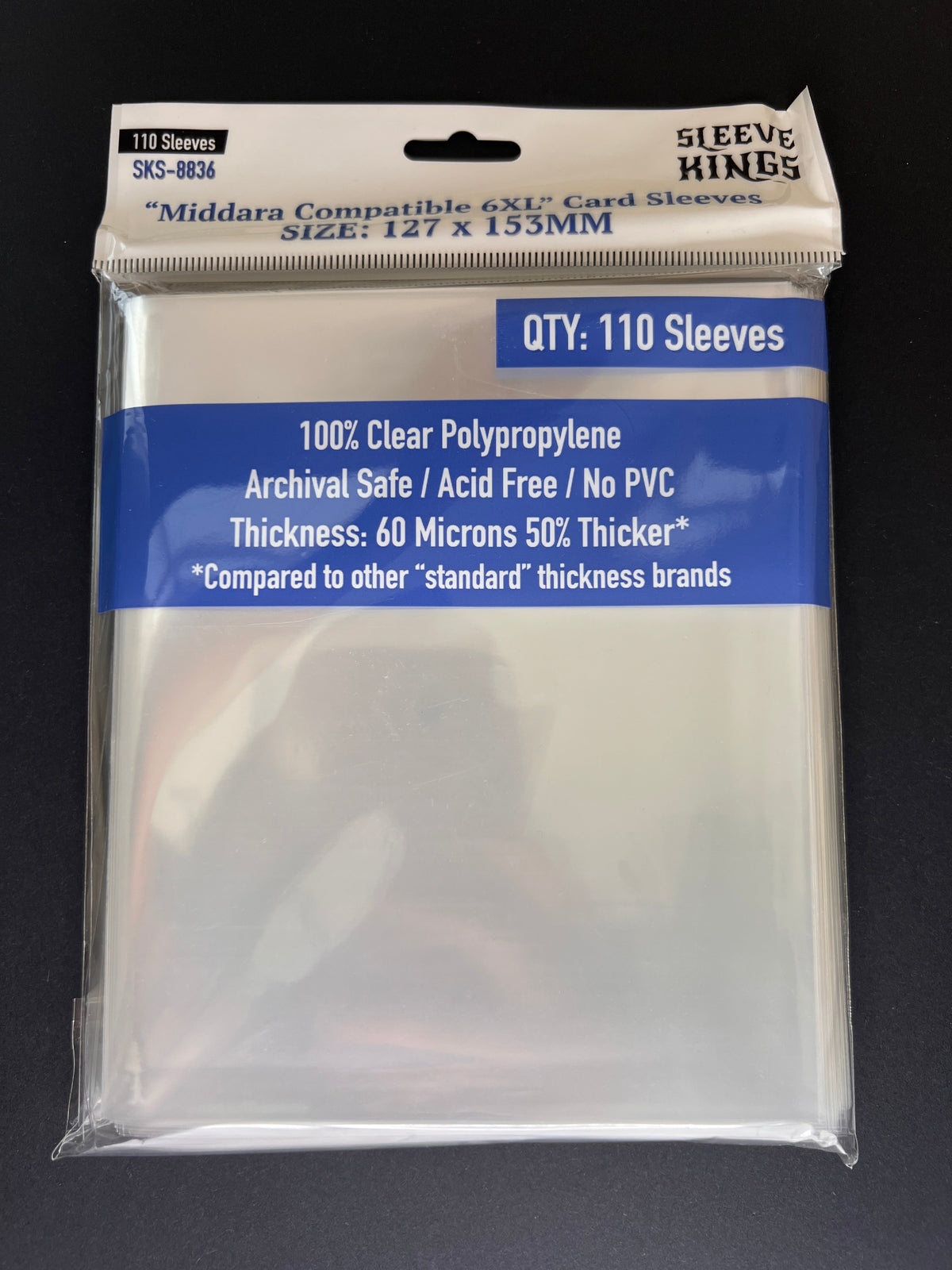 Sleeve Kings - Middara Compatible 6XL Game Card Sleeves (127 x 153 mm, 110 sleeves)