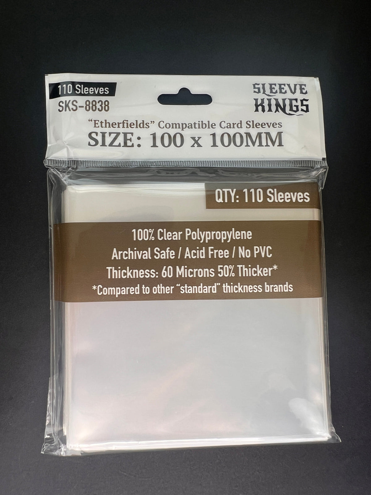 Sleeve Kings - Etherfields Compatible Sleeves (100 x 100 mm, 110 sleeves)