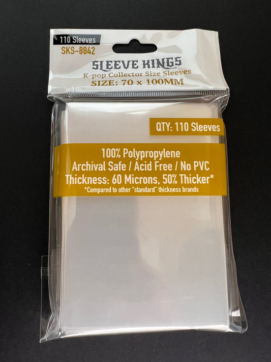 Sleeve Kings - K-Pop Collector Size Card Sleeves (70 x 100 mm, 110 sleeves)