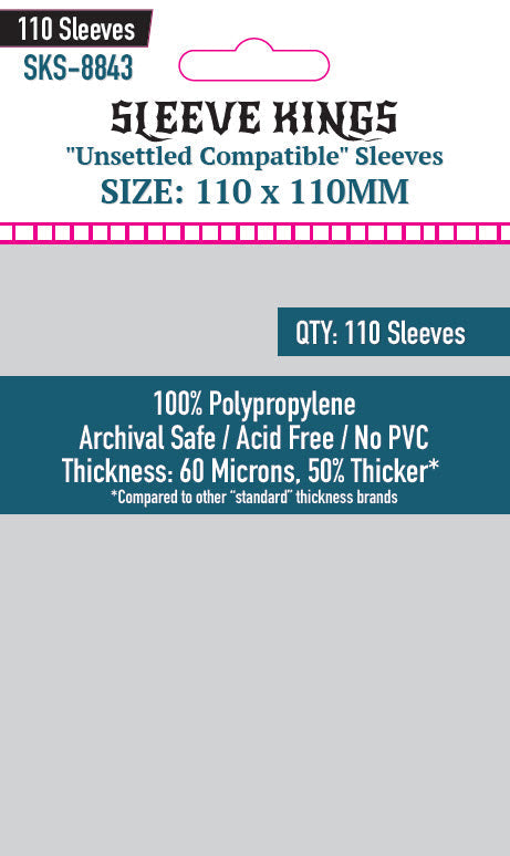 Sleeve Kings - Unsettled Compatible Sleeves (110 x 110 mm, 110 sleeves)