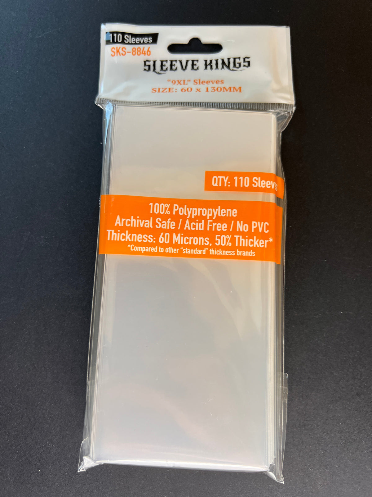 Sleeve Kings - 9XL Game Card Sleeves (60 x 130 mm, 110 sleeves)