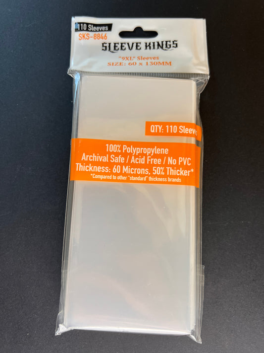 Sleeve Kings - 9XL Game Card Sleeves (60 x 130 mm, 110 sleeves)