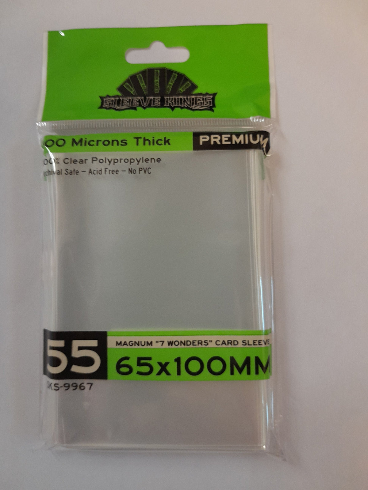 Sleeve Kings - Premium 7 Wonders Magnum Card Sleeves (65 x 100 mm, 55 sleeves)
