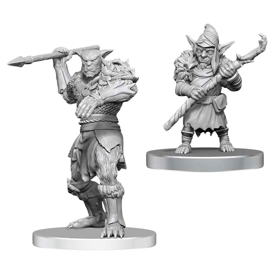 Nolzur's Marvelous Unpainted Miniatures - Bugbear Stalker & Goblin Hexer (90808)