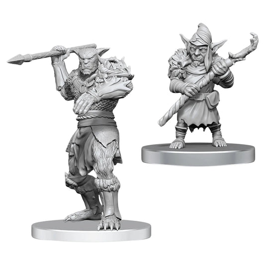 Nolzur's Marvelous Unpainted Miniatures - Bugbear Stalker & Goblin Hexer (90808)