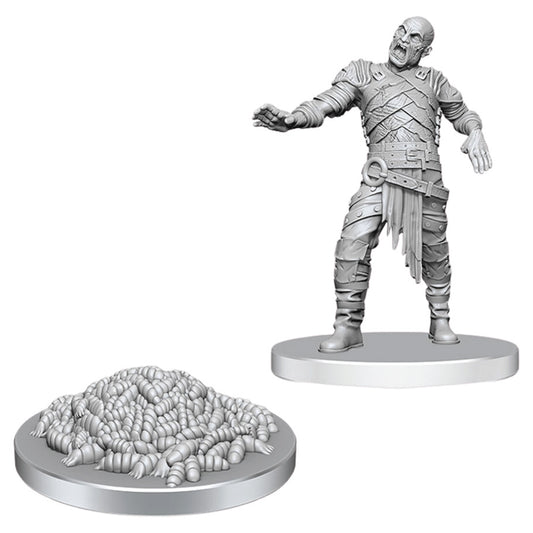Nolzur's Marvelous Unpainted Miniatures - Swarm of Rot Grubs & Rot Grub Victim (90855)