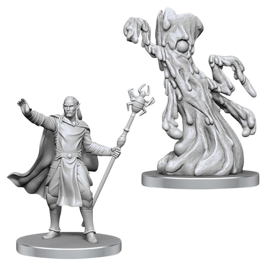 Nolzur's Marvelous Unpainted Miniatures - Drow Mage & Yochlol (90858)