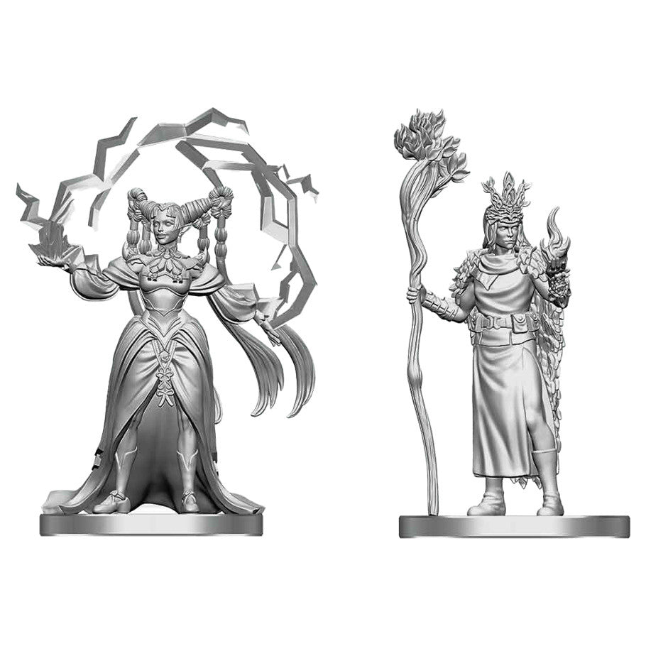 Nolzur's Marvelous Unpainted Miniatures - Human Druid & Elf Sorcerer (90886)