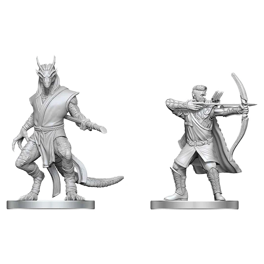 Nolzur's Marvelous Unpainted Miniatures - Elf Ranger & Dragonborn Monk (90888)