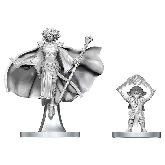 Nolzur's Marvelous Unpainted Miniatures - Gnome Warlock & Aasimar Wizard (90889)