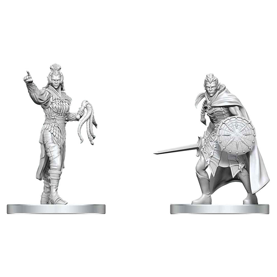 Nolzur's Marvelous Unpainted Miniatures - Drow Elite Warrior & Drow Priestess of Lolth (90893)