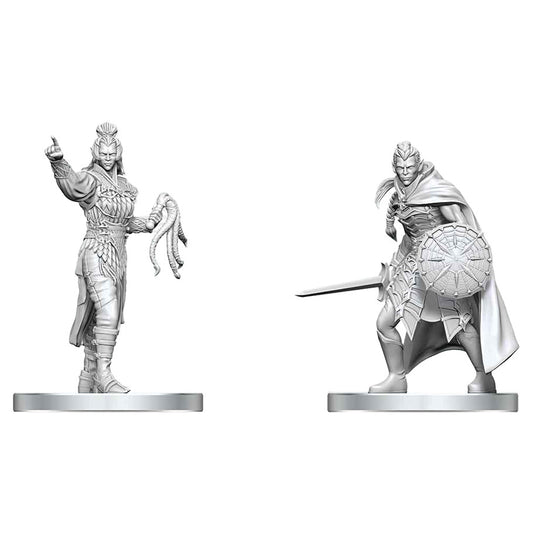 Nolzur's Marvelous Unpainted Miniatures - Drow Elite Warrior & Drow Priestess of Lolth (90893)