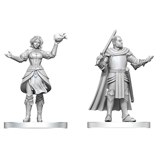 Nolzur's Marvelous Unpainted Miniatures - Knight & Mage Apprentice (90904)