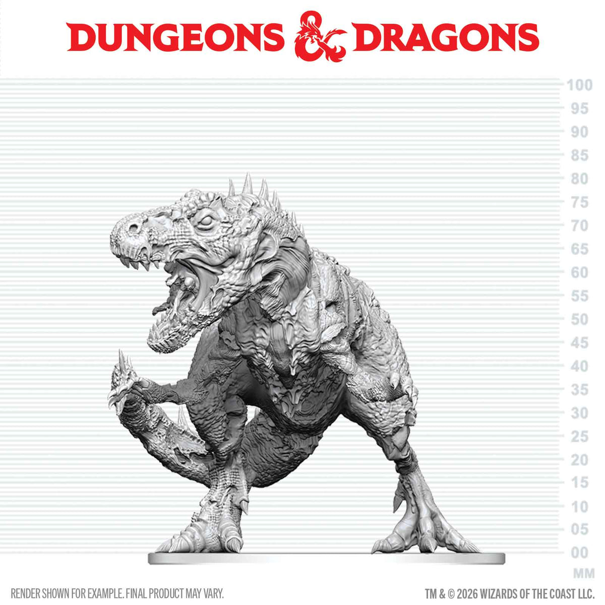 Nolzur's Marvelous Unpainted Miniatures - Tyrannosaurus Zombie